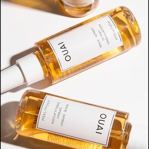 NEW! OUAI Wave Spray 4.9 fl oz + Travel Size 1.7 fl oz